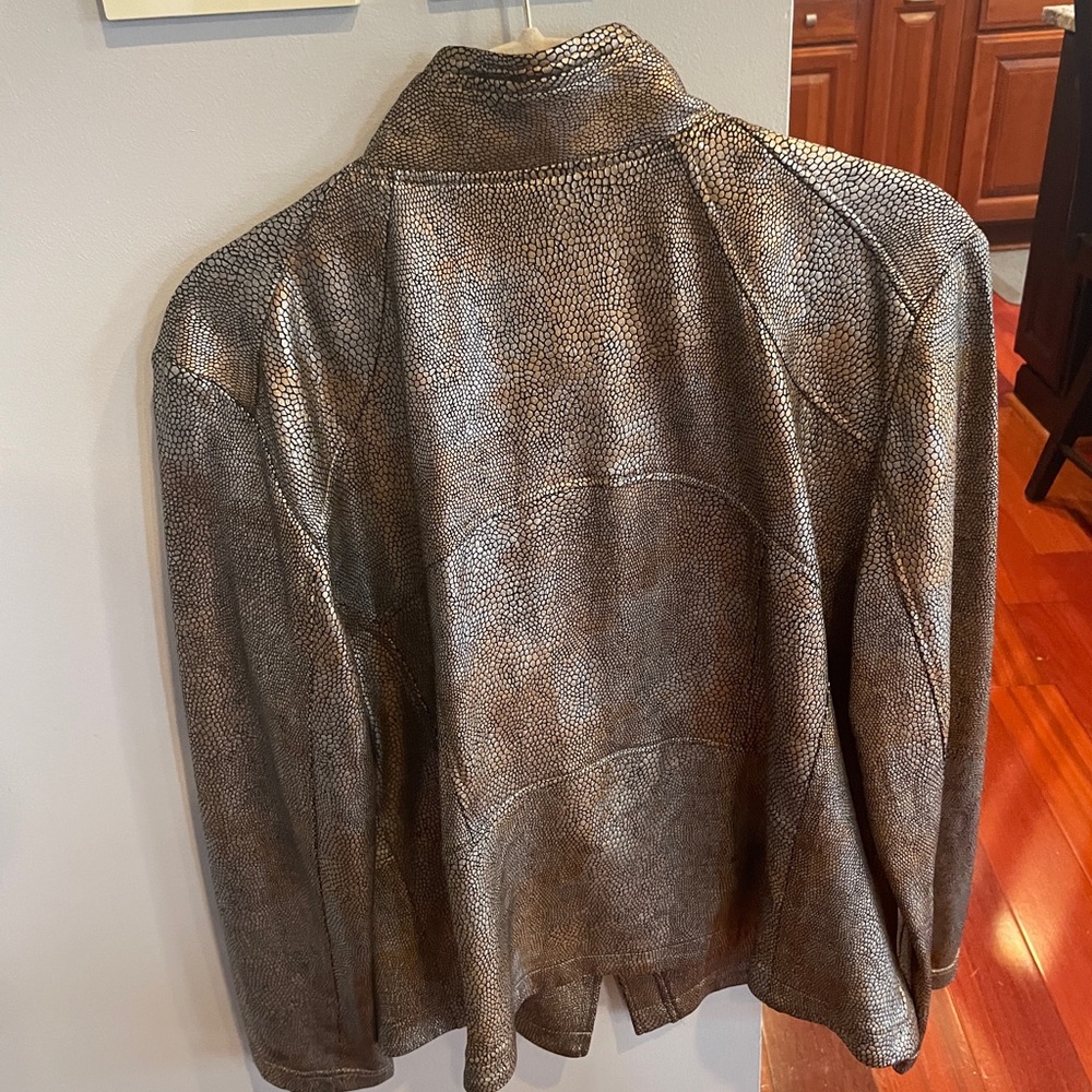 Metallic gold and silver Textured Women's Jacket.